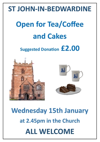 Tea, coffee & cake January 2025