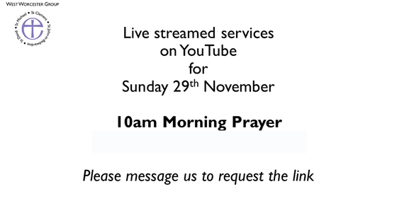 Online Morning Service Advent Sunday, 29th November