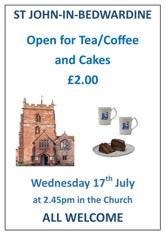 Tea, coffee & cake July 2024